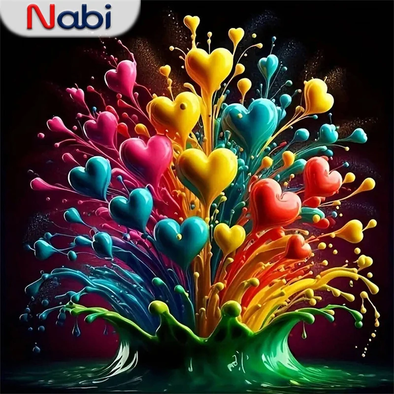 

Nabi алмазная живопись сердце картина акриловая полная квадратная круглая алмазная мозаика любовь пейзаж ремесла домашний подарок для отдыха