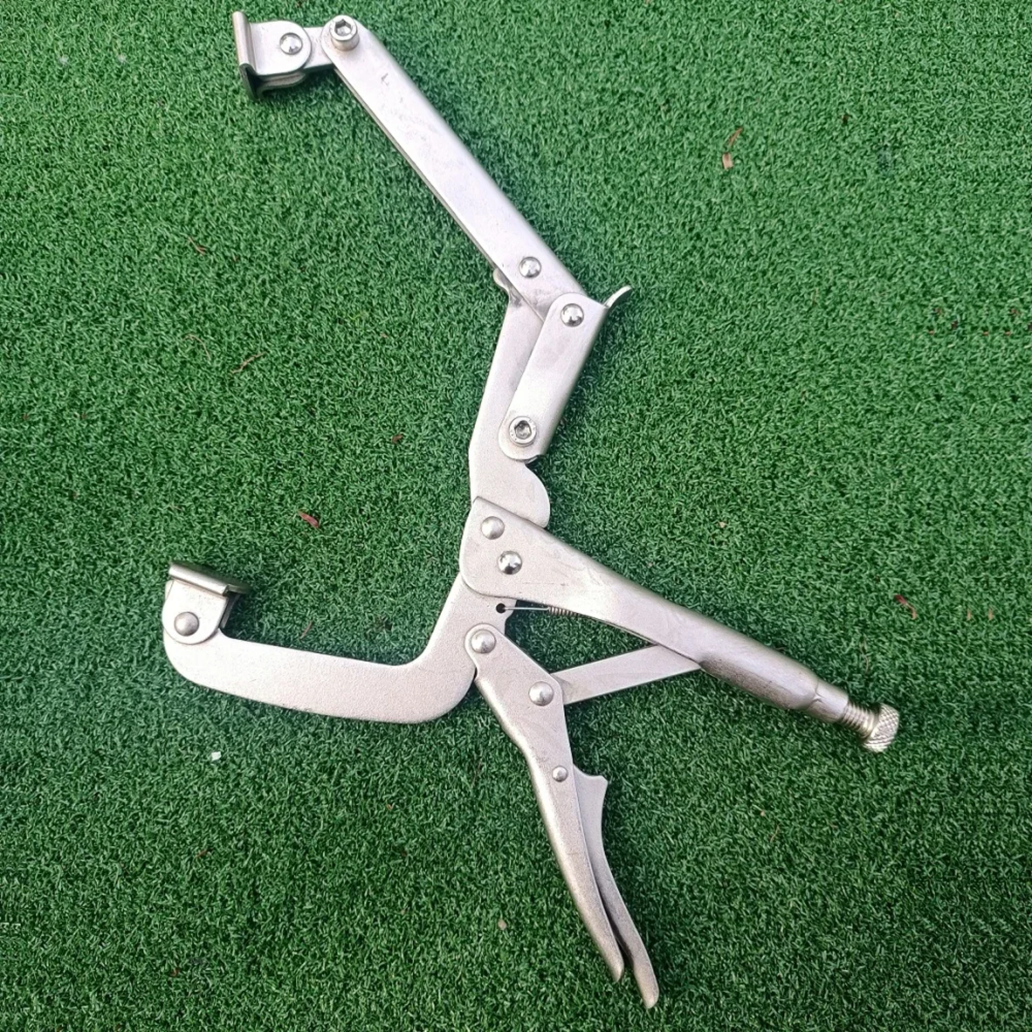 Adjustable 4-Point Locking C Clamp Pliers for Woodworking/Welding - Vise Grip Hand Tools (10 Inch Wide Capacity)