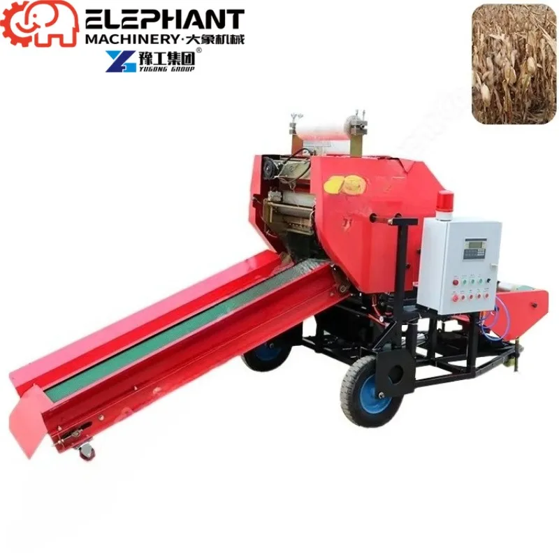 Agricultural Round Hay Baler Automatic Corn Straw Baling Machine For Farm Pasture