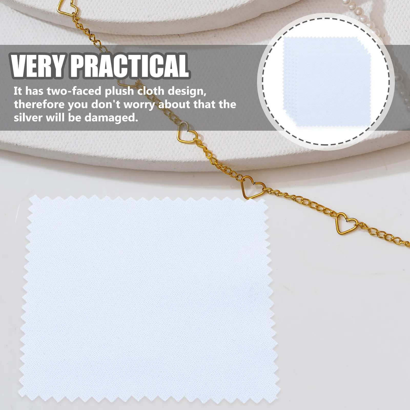 

30Pcs Silver Polishing Cloth Double-Sided Composite Material Jewelry Cleaning Oxidation Removal Wipe Cloth for