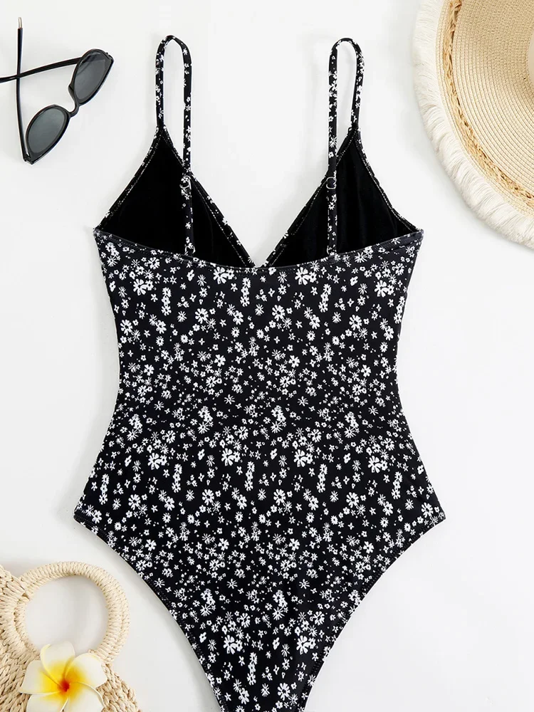 AOTVOTEE Sexy Spaghetti Strap Bikini for Women Swimsuit Tight Backless Beach Bikini 2025 New Summer Swimwear One Piece Swimsuit