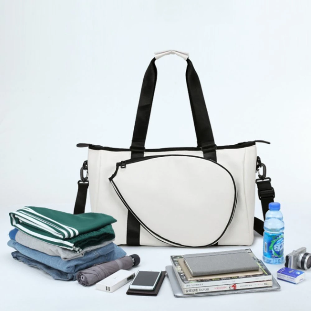 Large Capacity Tennis Racket Bag Adjustable Multi-layer Tennis Shoulder Bag Comfortable Straps with Handle Sports Fitness Bag