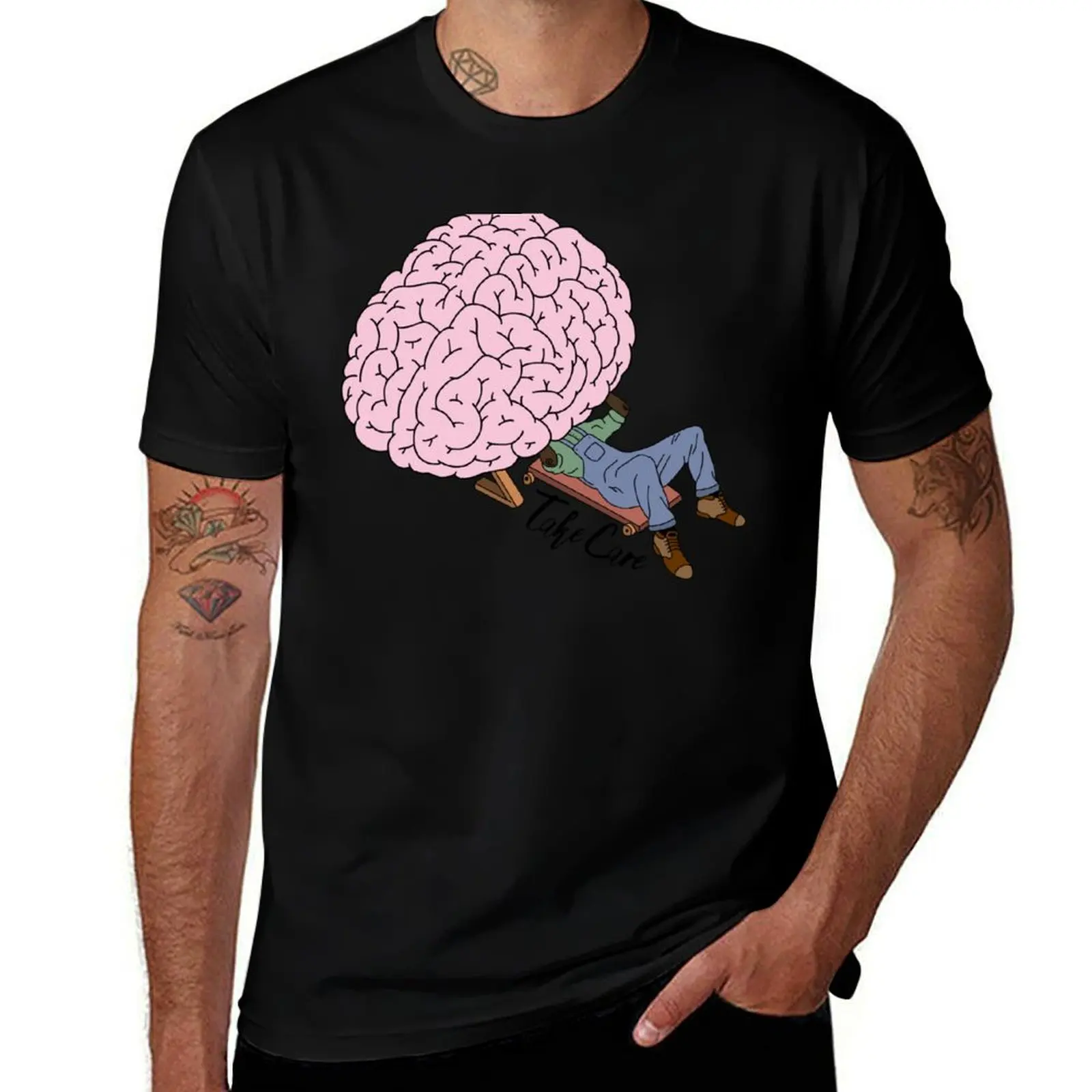Mental Health (Take Care) T-Shirt Long Lasting Casual T-Shirt