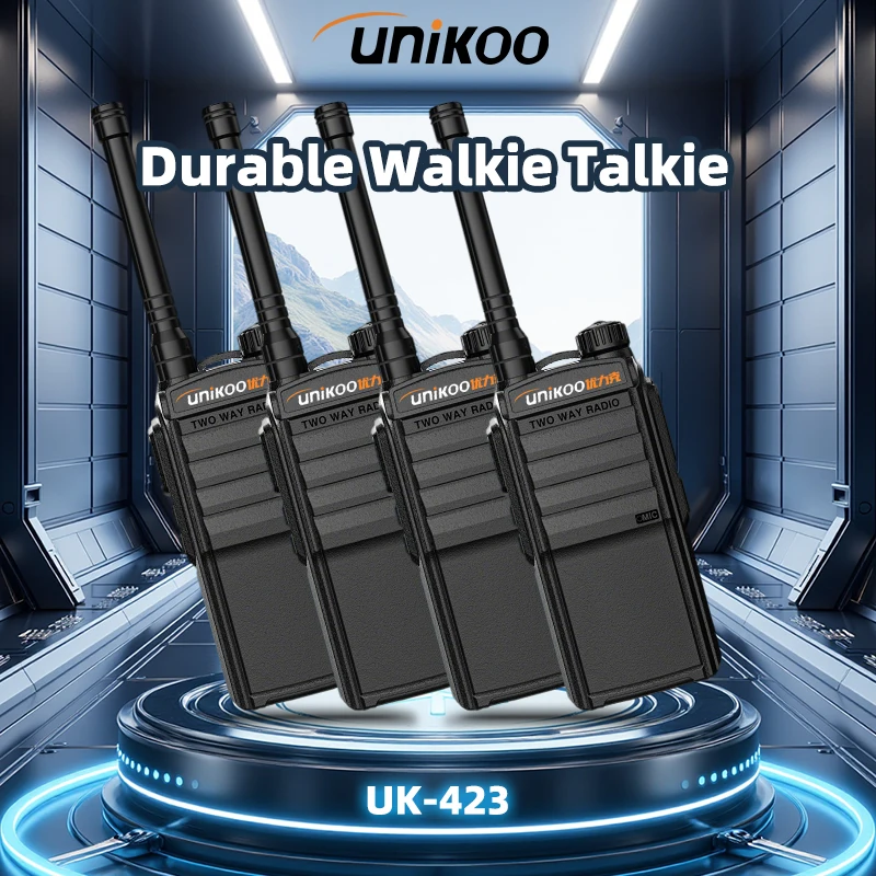 

4 PCS UNIKOO UK423 Walkie Talkie Portable Handheld PMR446 FRS Long Range Communication Transceiver Two Way Radio stations