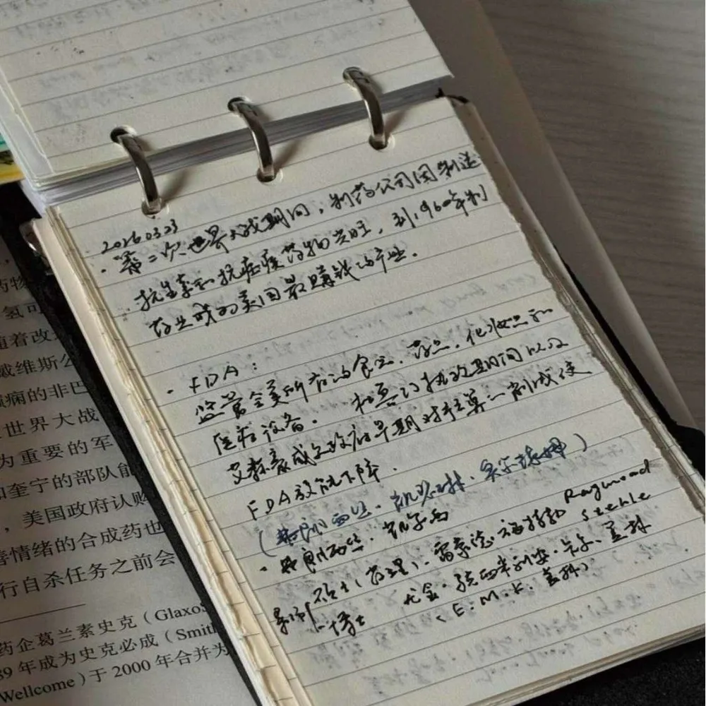 3 Holes Binding Loose Leaf Notebook with 40Sheets Mini Pocket Notebook Blank/Line Inner Page Stationery Notebook