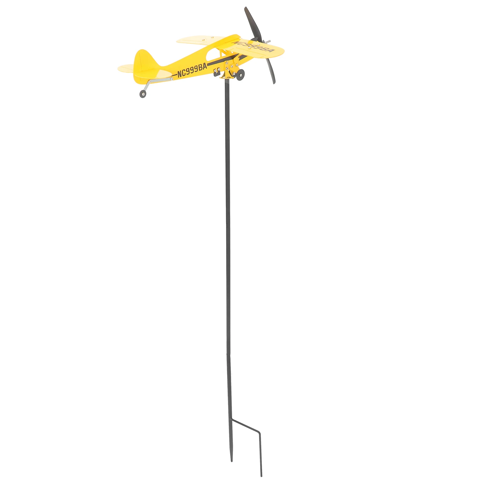 

3D Metal Windmill Iron Airplane Spinner Weather Vane Durable Outdoor Garden Decorative Roof Mount Wind Direction Indicator