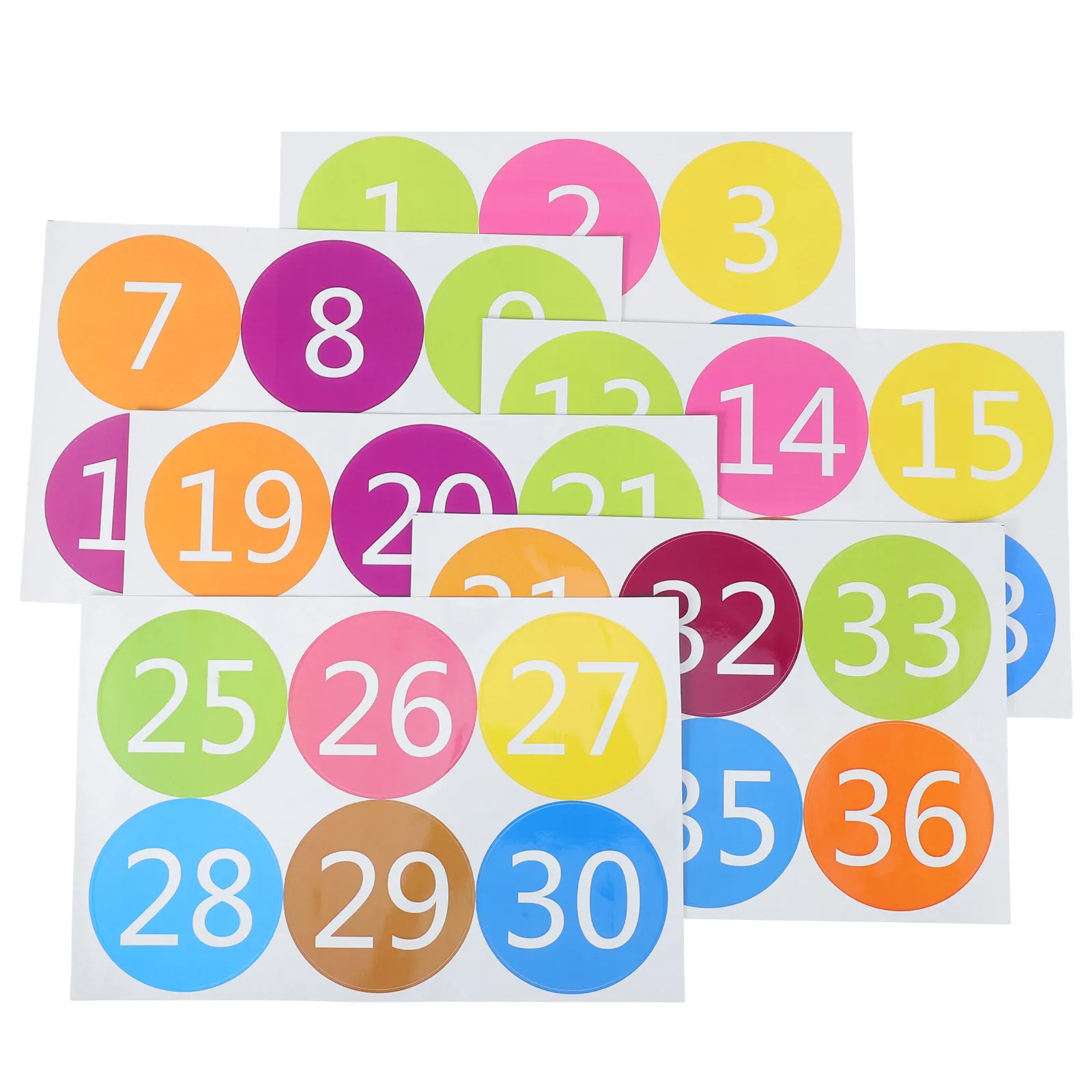6Pcs Floor Number Stickers Large Clear Consecutive Line Up Spots Classroom Kindergarten Math Teaching PVC Waterproof Strong