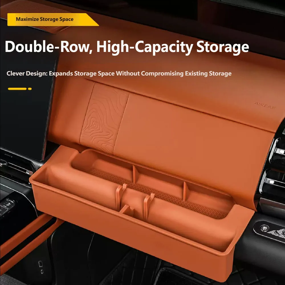 For Jetour G700 2025 2026 Passenger Storage Box Silicone Waterproof Co-pilot Organizer Interior Tidying Accessories