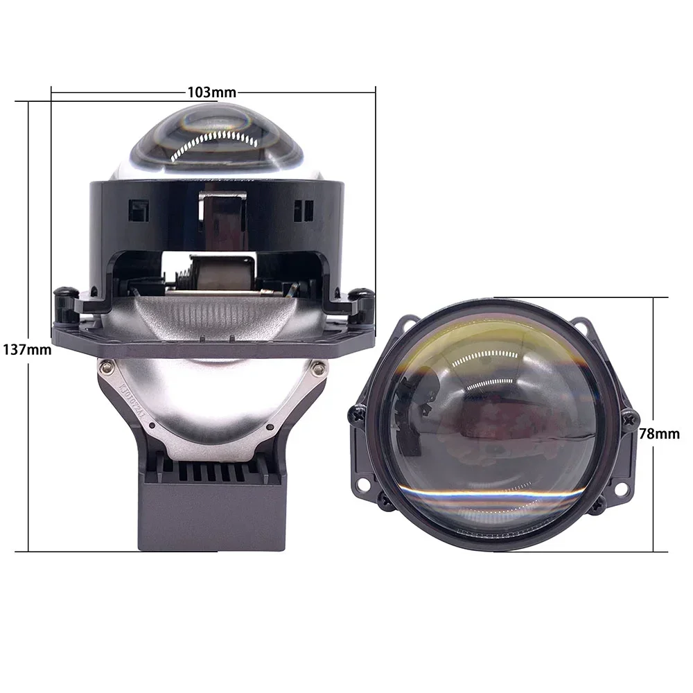 Mini S37 Bi Led Projector Lens Module Matrix 55W 7000K White Automobile Projector Headlight With High Low Beam