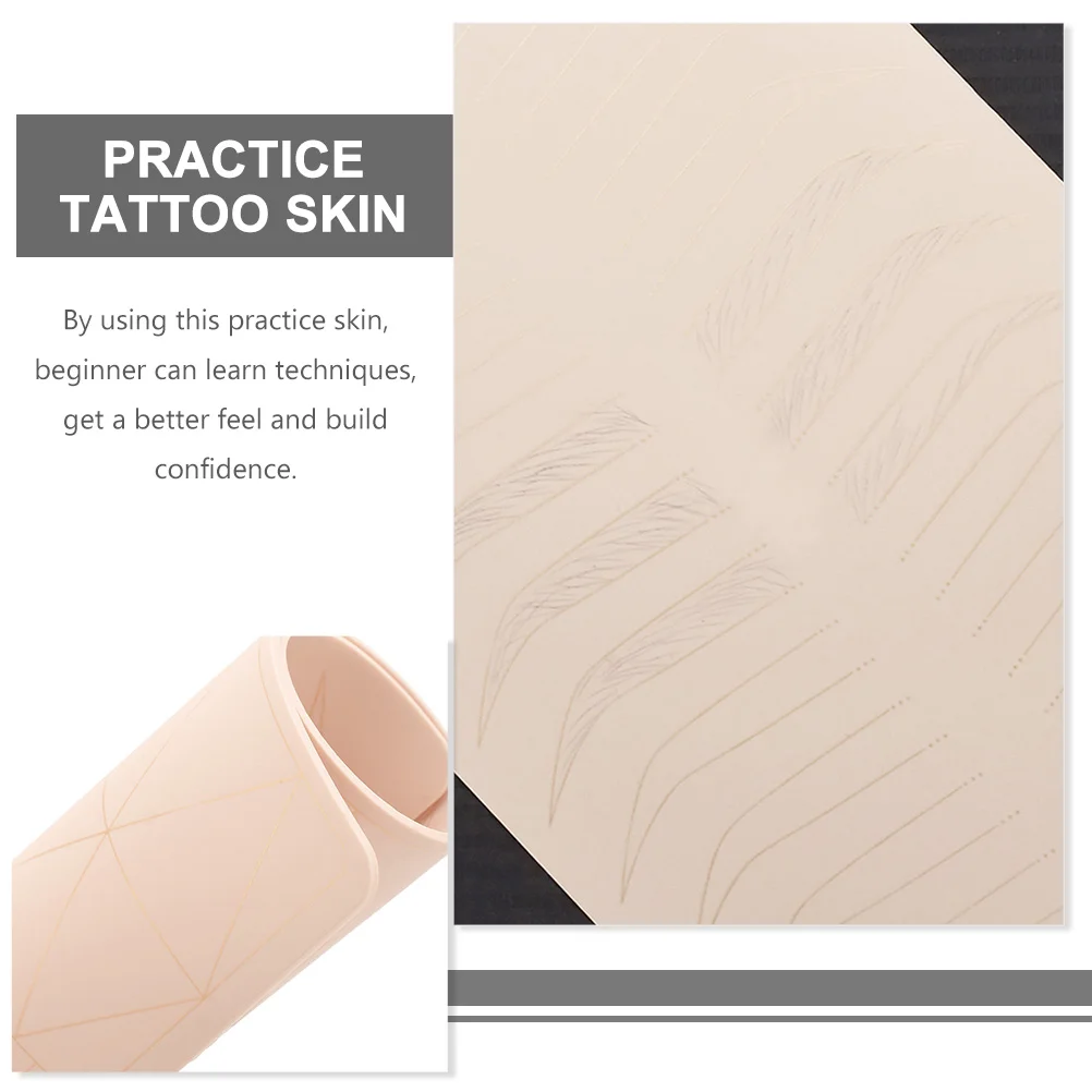 Tattoo Practice Microblading Silicone Skin Fake for Tattooing Eyebrow Beginners Supplies