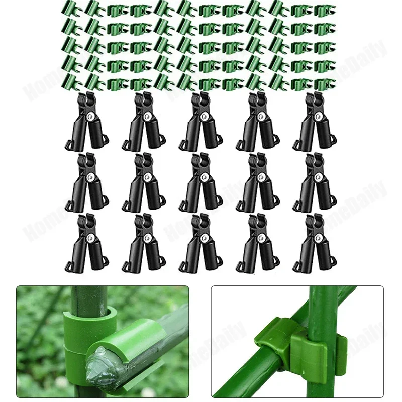 

75pcs Adjustable Plant Support Trellis Connector Plastic Plant Connector Stakes Garden Plant Supports A-Type Connecting Joint