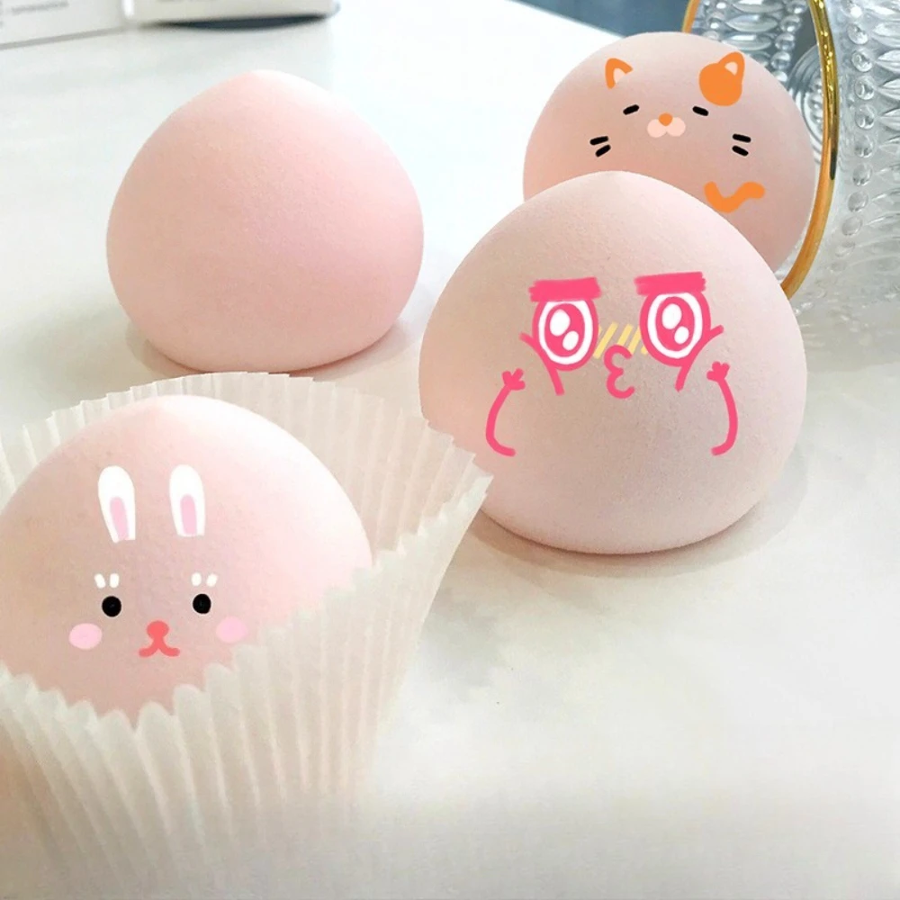 Éponge de maquillage bouffante cosmétique Super douce, 1 pièce, poudre de fond de teint, crème anti-cernes, mélangeur de maquillage, rose doux, violet, nouveauté 2025