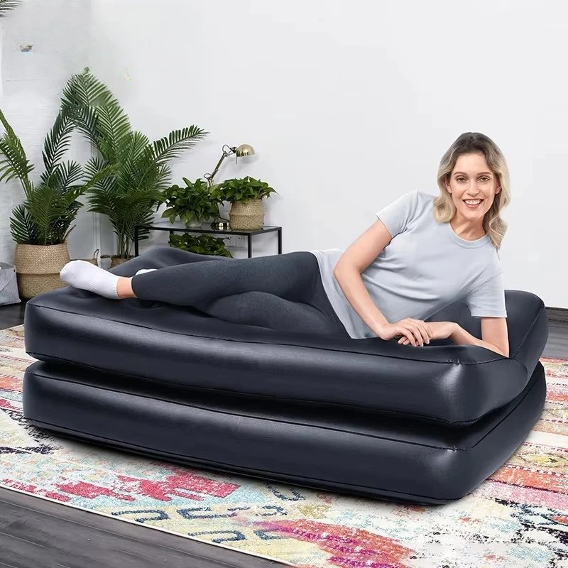 Vinyl 5-in-1 Air Sofa Pad Outdoor Inflatable Sofa for Hiking, Camping, Living Room, Bedroom with Pump