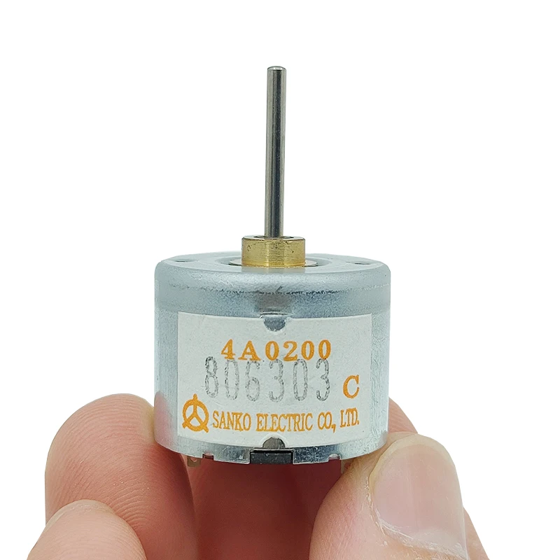 SANKO Mini RF-310 Motor DC 5V 6V 6500RPM Micro 24mm Diameter Round Spindle Motor 16.8mm Long Shaft DIY CD DVD Hobby Toy Model