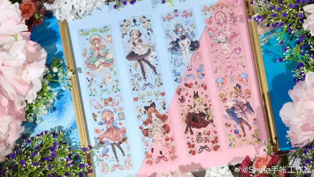 

1 петля Kawaii японская клейкая лента Girl блестящая оболочка PETTape