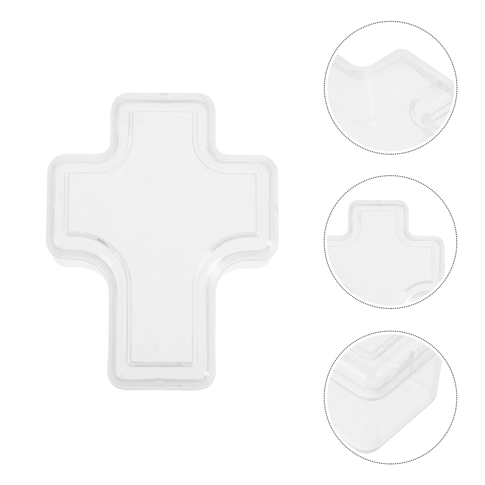 

10pcs Cross Shaped Transparent Plastic Jewelry Box Candy Storage Container For Necklaces Bracelets Earrings Small Accessories