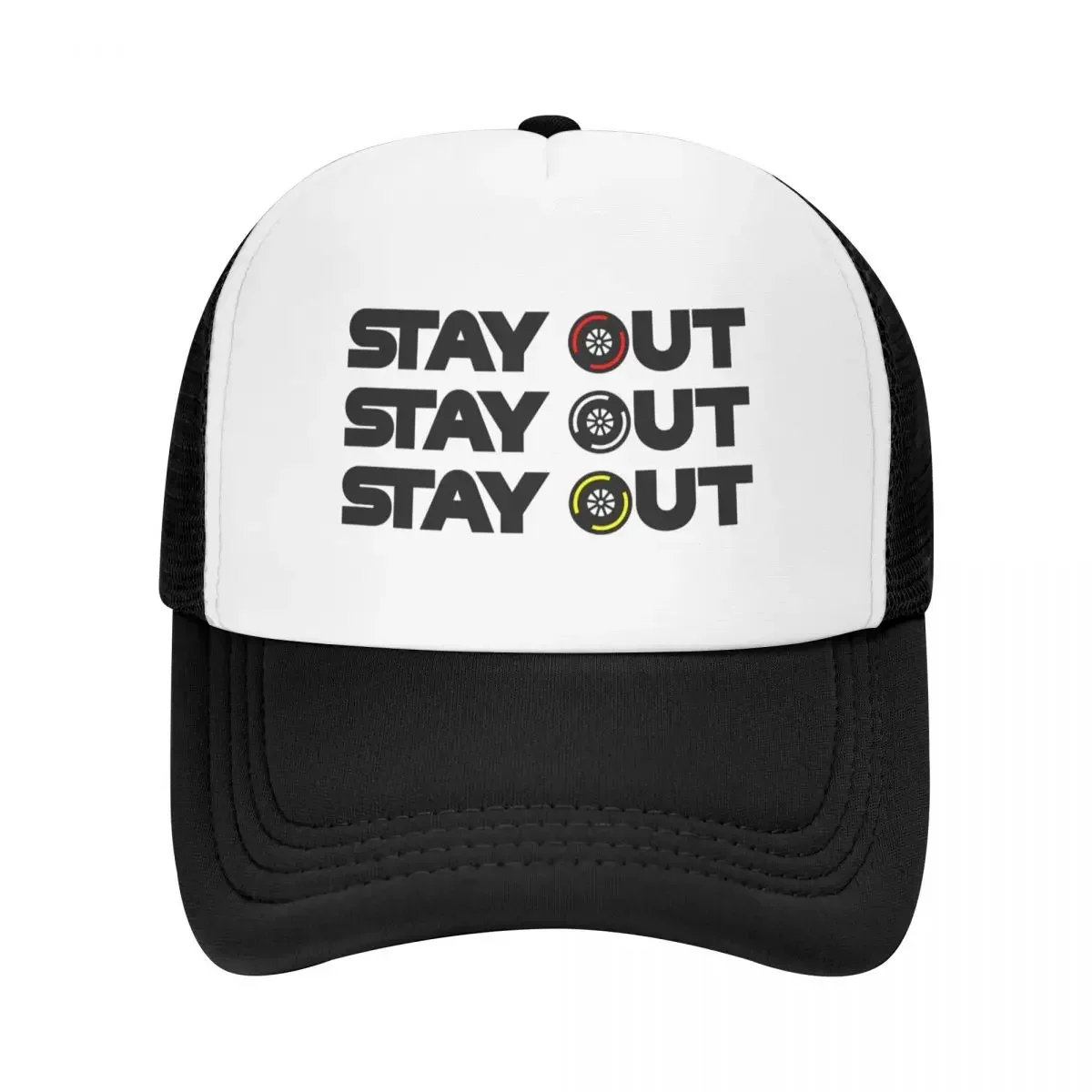 Stay Out, Stay Out, Stay Out F1 Tyre Compound Design Baseball Cap Rave |-F-| Beach Male Women's