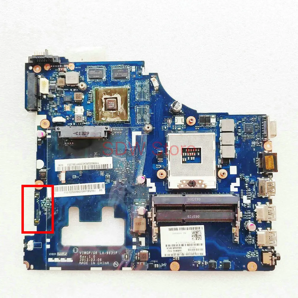 VIWGP LA-9631P Mainboard For Lenovo G500 Laptop Motherboard LA-9631P with PGA989 HM76 HD8570M/R5 REV 1.0 supports i3 i5 i7 DDR3