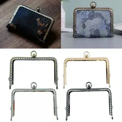 Square Metal Purse Handbag Handles Bag Kiss Clasp Lock Frame Handle DIY Wallet Sewing Hardware Accessories 11cm/13cm