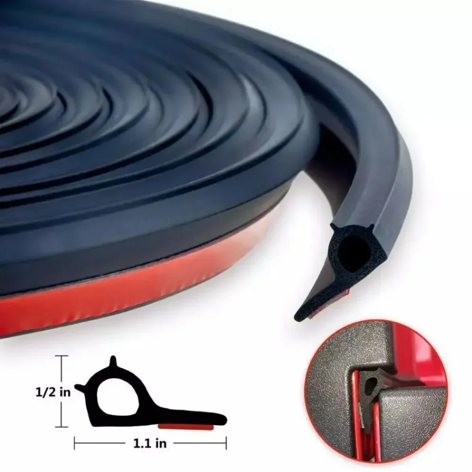 

3m/9.8ft Rubber Weather Pickup Truck Tailgate Seal Strips Soundproof Weatherproof Protector Saeling Strip Accessories Universal