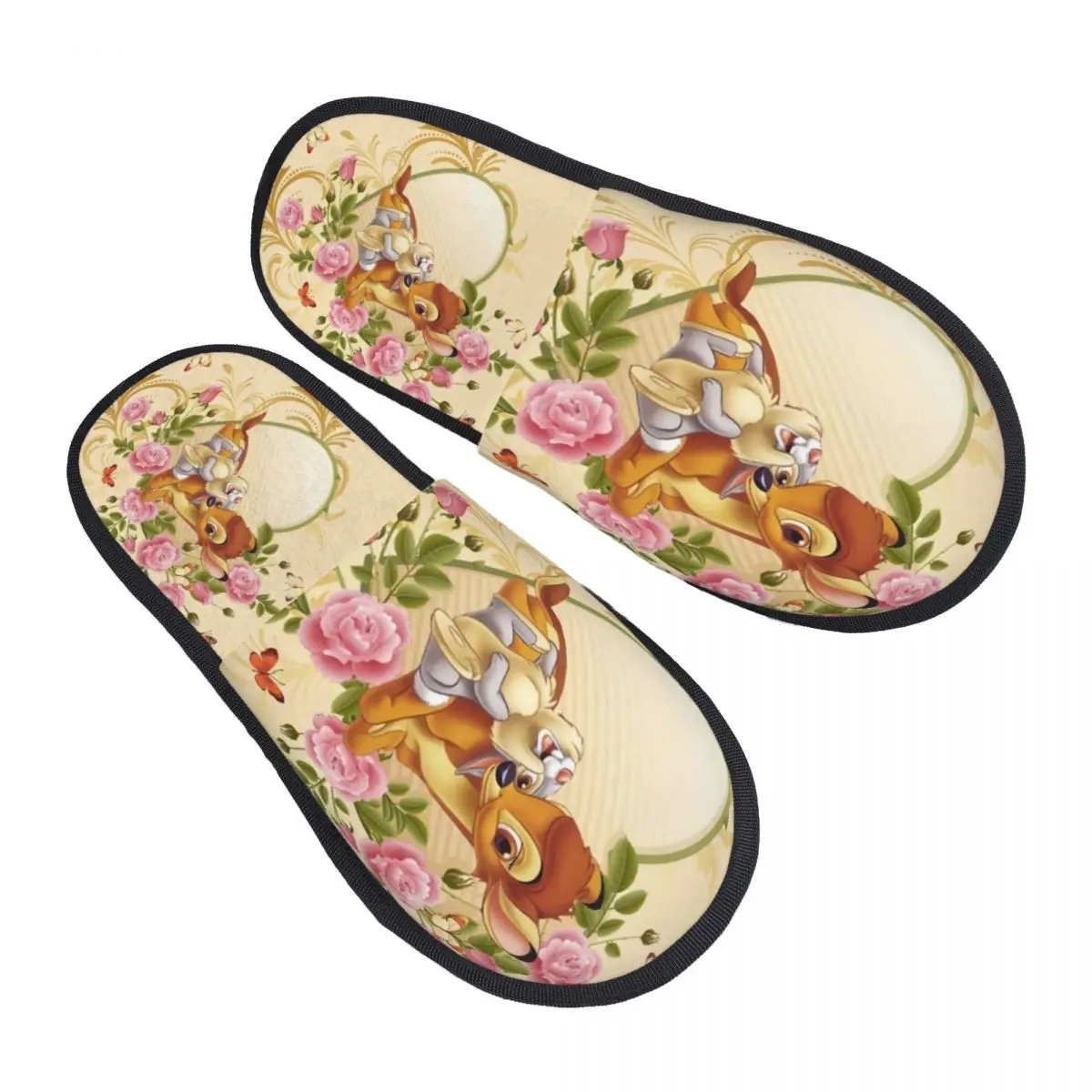 

Изготовленные на заказ тапочки из пены с эффектом памяти Бэмби, женские удобные теплые домашние тапочки