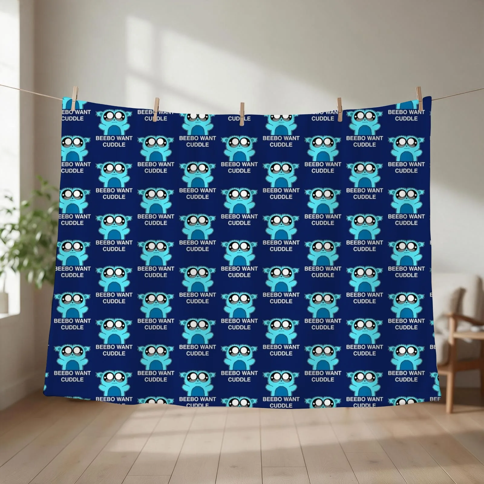 Beebo Want Cuddle Throw Blanket