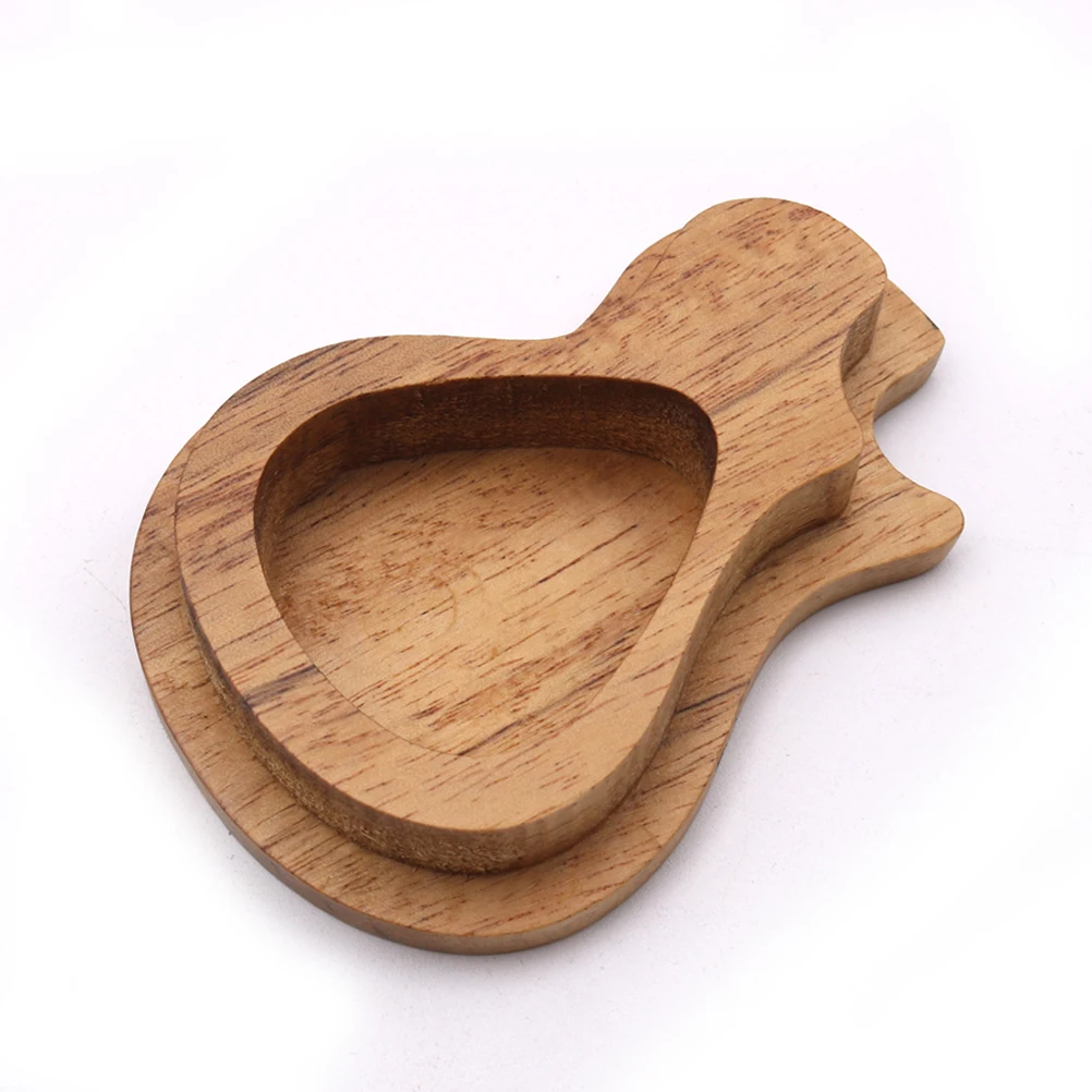 

Set Guitar Gift Picks Storage Collection Holder Accessory Holders Wood Case Wooden