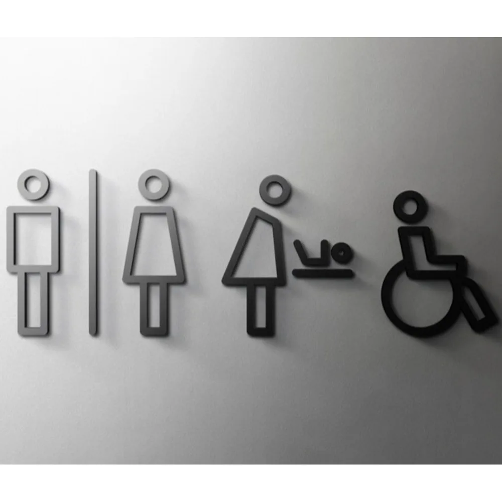 3D Toilet Signs For…
