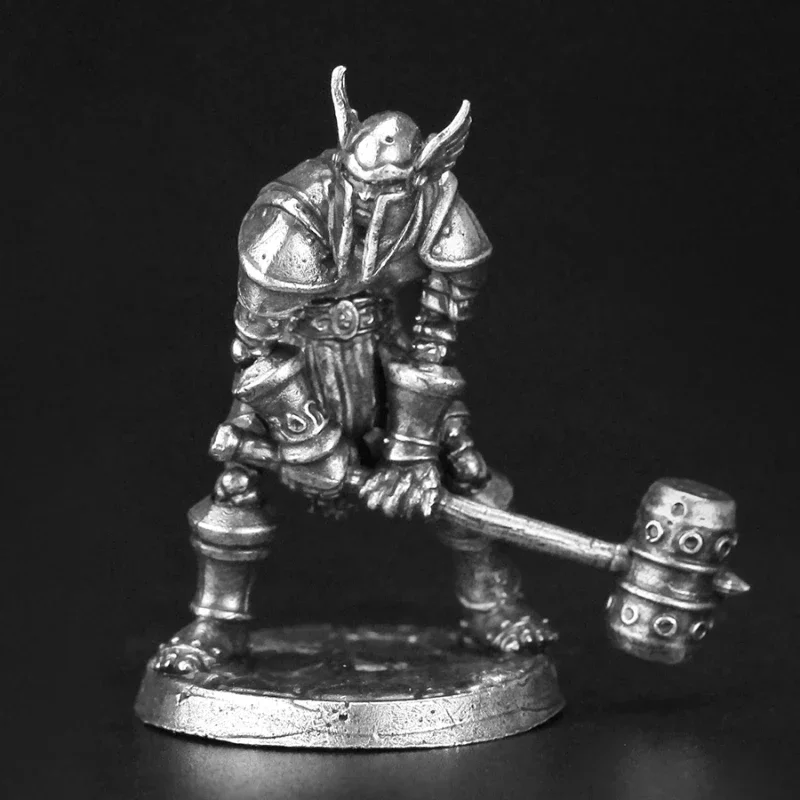 Cupronickel Metal Knight-errant Action Figures Toys Model Desktop Decor Board Game Chess Pieces Ornament Accessories Figurine