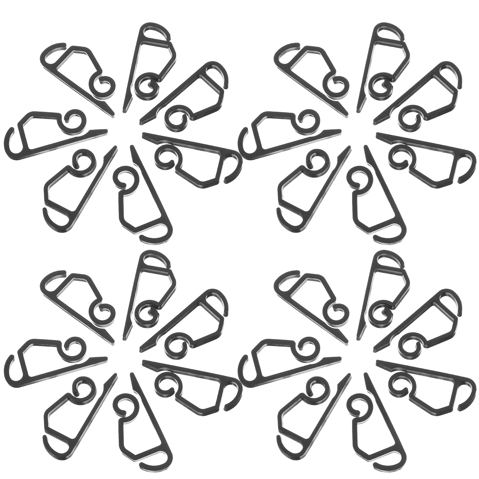 

50 шт., зажимы для уличных рождественских светильников, крючки для желобов, прочный материал ПП, сильная установка, черная легкая лампа