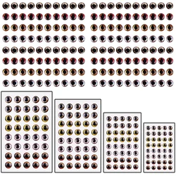 160Pcs Fishing Eyes set 4D Realistic for Lure Fish Eyes 3mm 4mm 5mm 6mm Fly Tying Lures simulation Crafts DIY Making Accessories