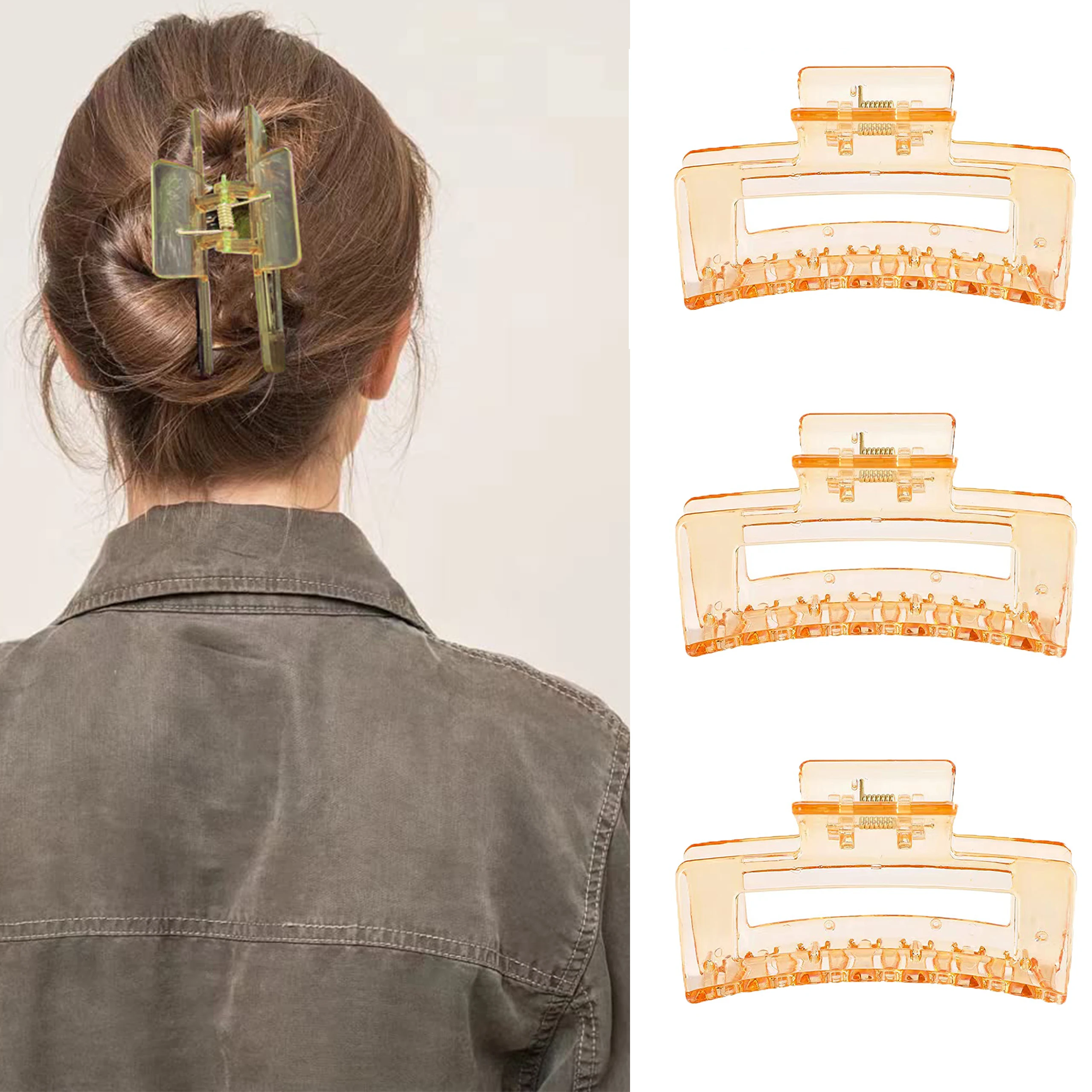 Acrylic  Claw Clips for Women  Strong Hold  for Thick & Thin Hair  Fashionable style Wonderful Gift