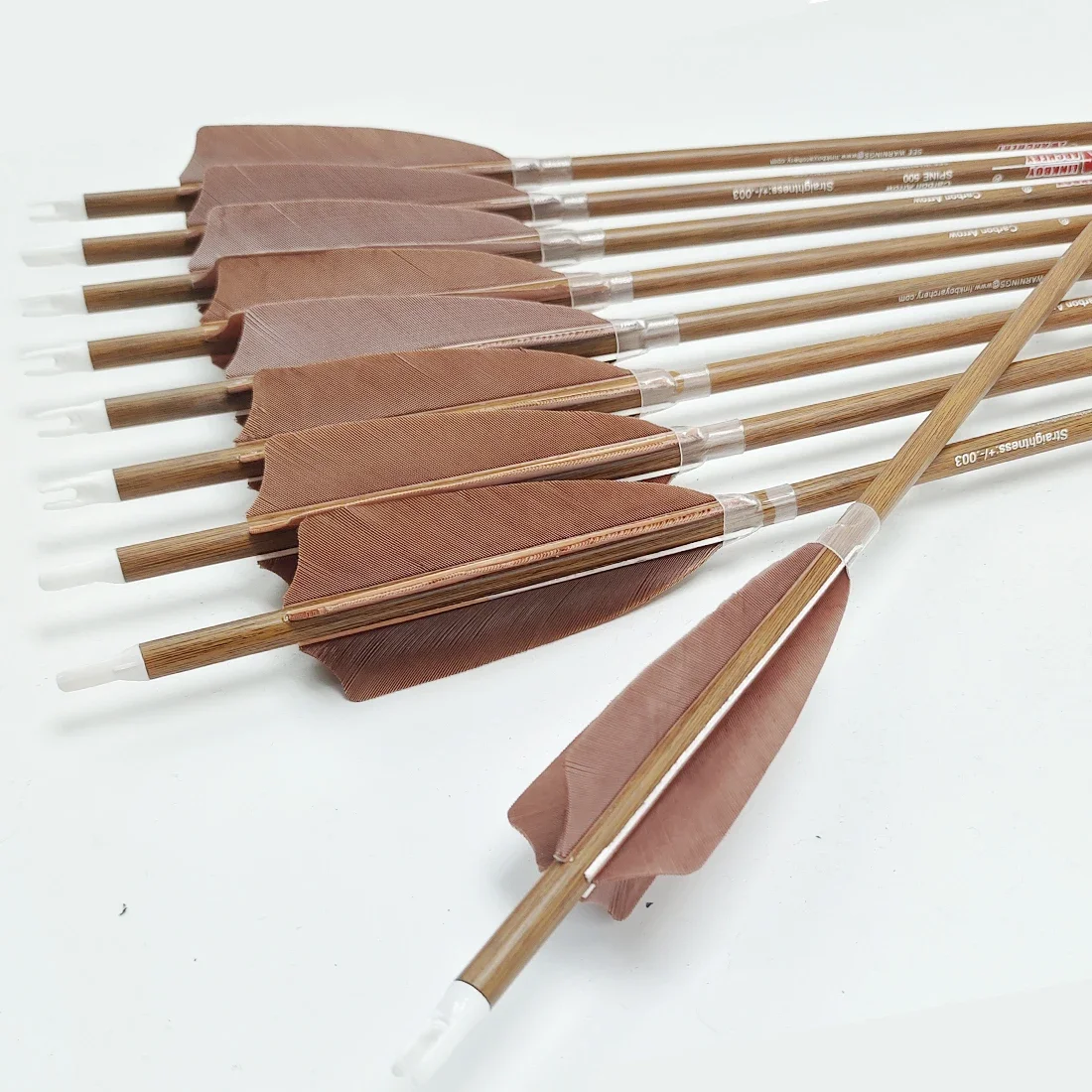 

12pcs LInkboy Archery ID6.2MM SP600 32inch 4inch Turkey Feather 100gr Tips Compound Bow Hunting