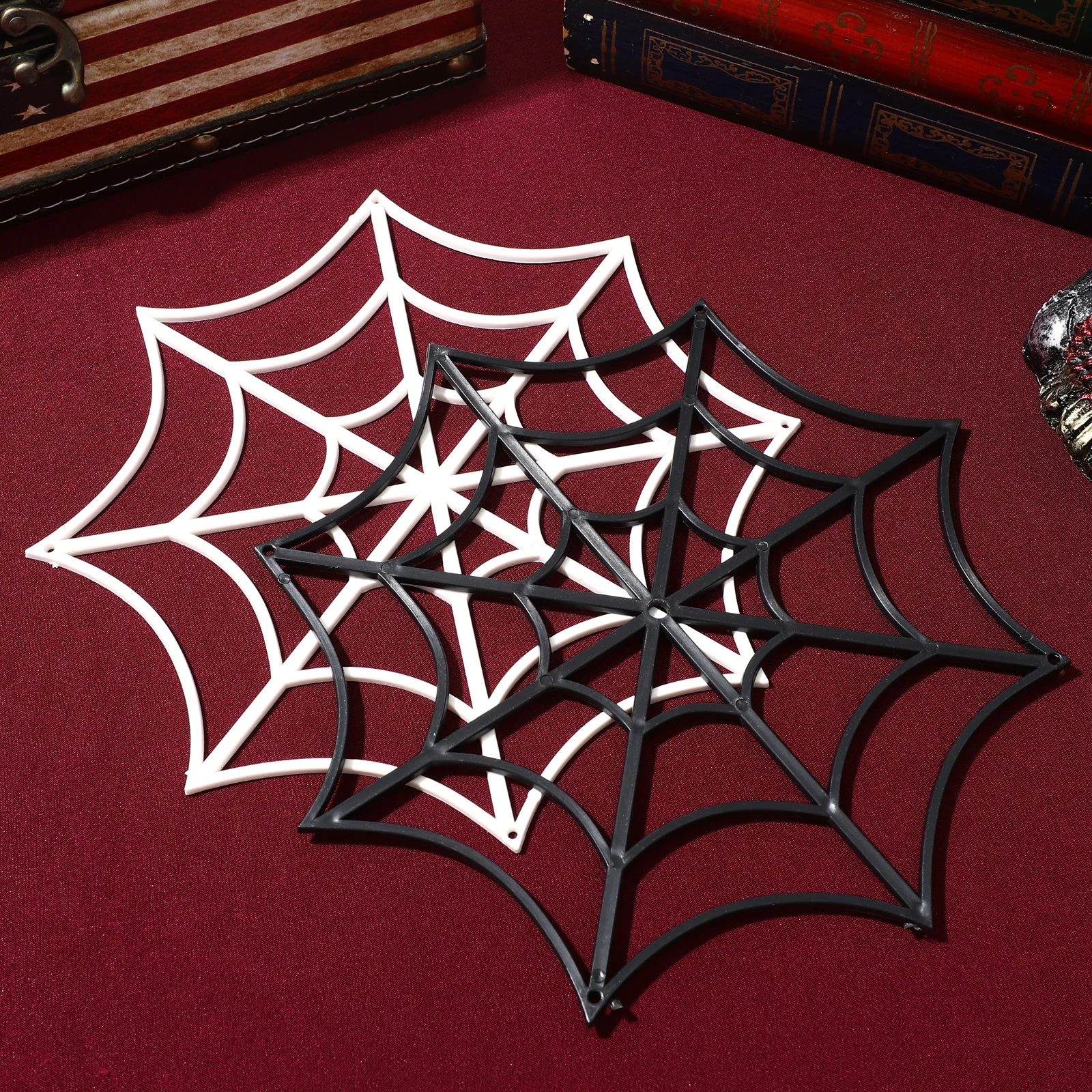 12pcs Spider Web Decor Halloween Cobwebs Plastic Webs For Party Decorations Garden Prank Fun Fake Novelty Gag