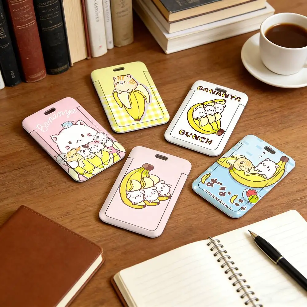Cartoon B-Bananya Kawaii Neck Strap Card Badge Gym Key Lanyards Keys Lanyard Holder Hang Rope Keyrings