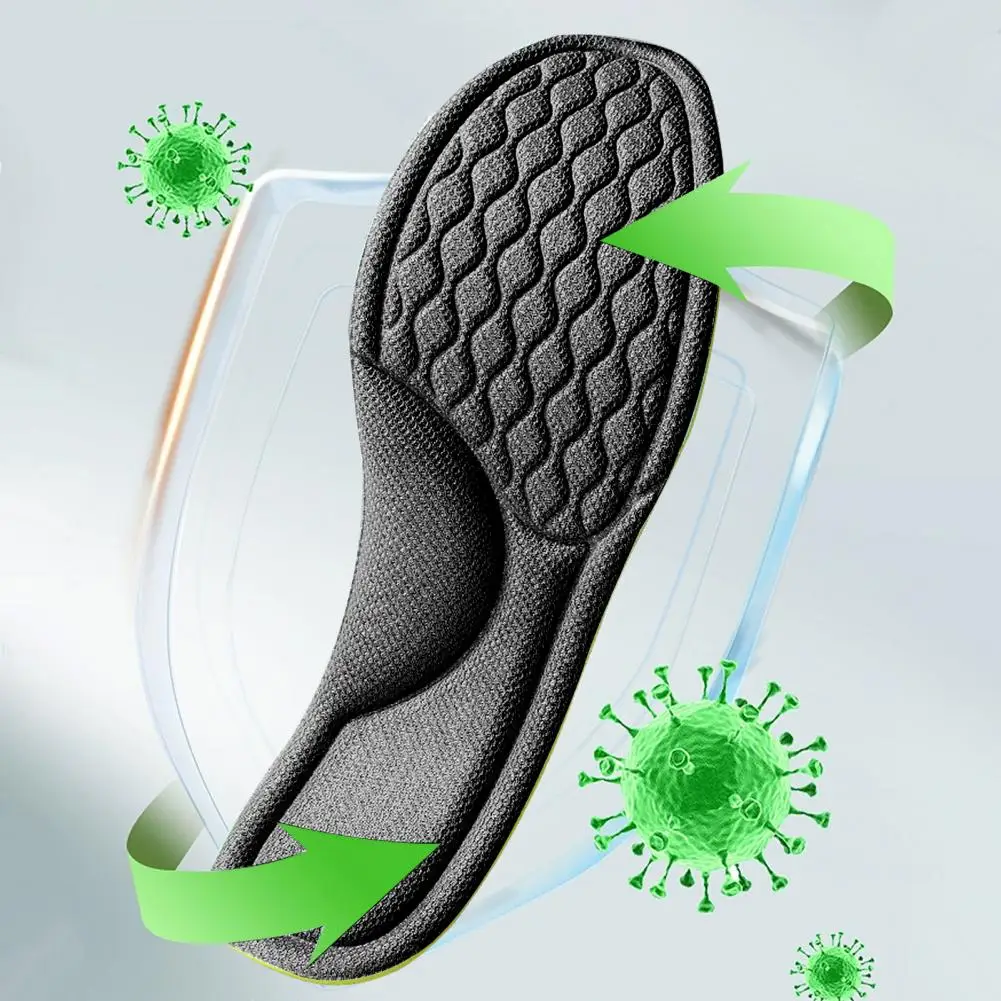 1 Pair Women Men Shoe Insole Absorbing Soft Cushioning Foot Massage Breathable Insoles Running Walking Comfort Foam Inner Sole