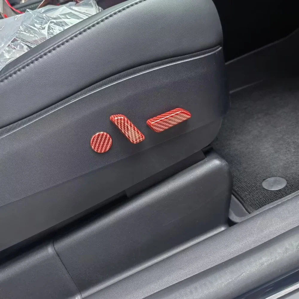 For Tesla Model 3 2016-2022 Model Y 2021 -2025 ABS Car Seat Adjustment Knob Button Switch Cover Trim  Accessories