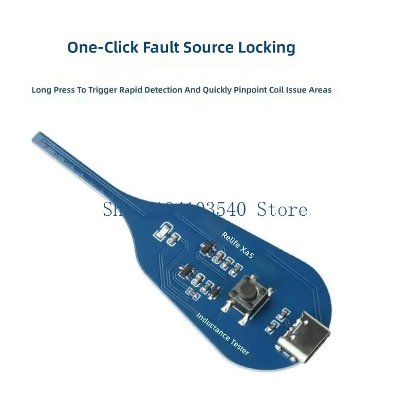 02DC Inductance Analyzers Type C Power Supply Motherboards Coils Tester For Motherboards Component Quick Diagnostics