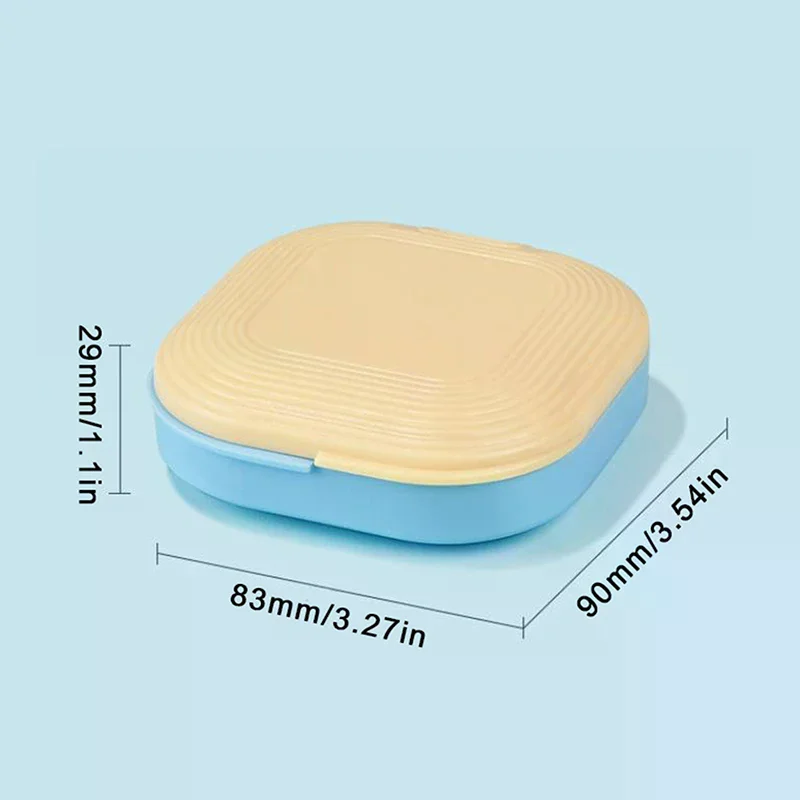 치아 교정기 보관함 (거울 포함, 자석식, 마우스가드 보관함, 여행용 케이스, 치아 교정기, 틀니 보관용)