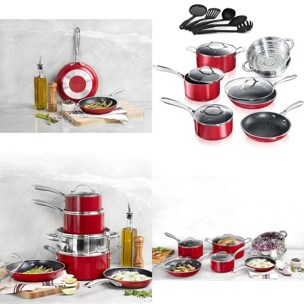 

Premium Red Large Cooking Utensil Set