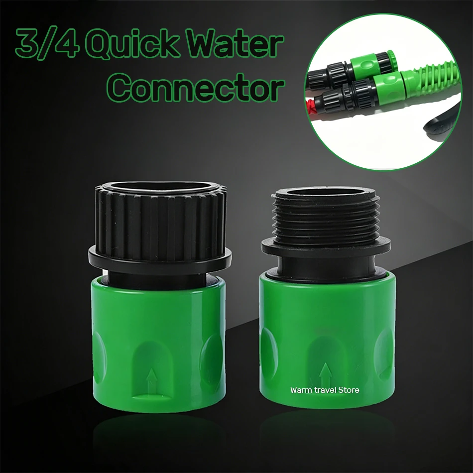 3/4 Inch Female Male Thread Quick Hose Connector Nipple EU US Standard Garden Tap Adapter Water Pipe Joint Drip Fitting