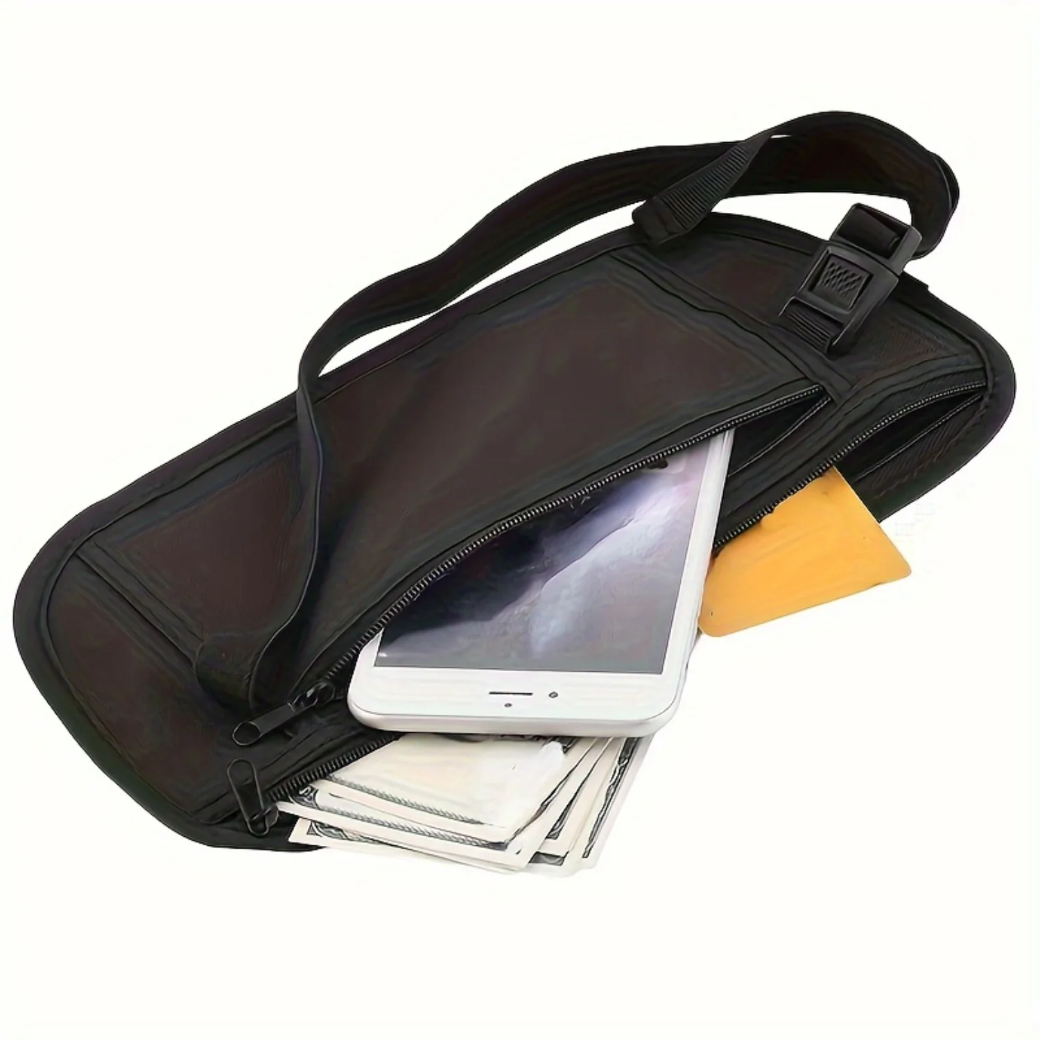 Versatile Portable Bag with Zipper - Ideal for Passports and Travel On-the-Go