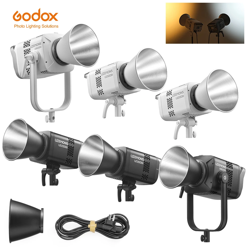 

GODOX LE Serises LITEMONS Bi-color LED LIght LE200BI LE300BI LE600BI 2800K-6500K All In One Design Lighting Essential