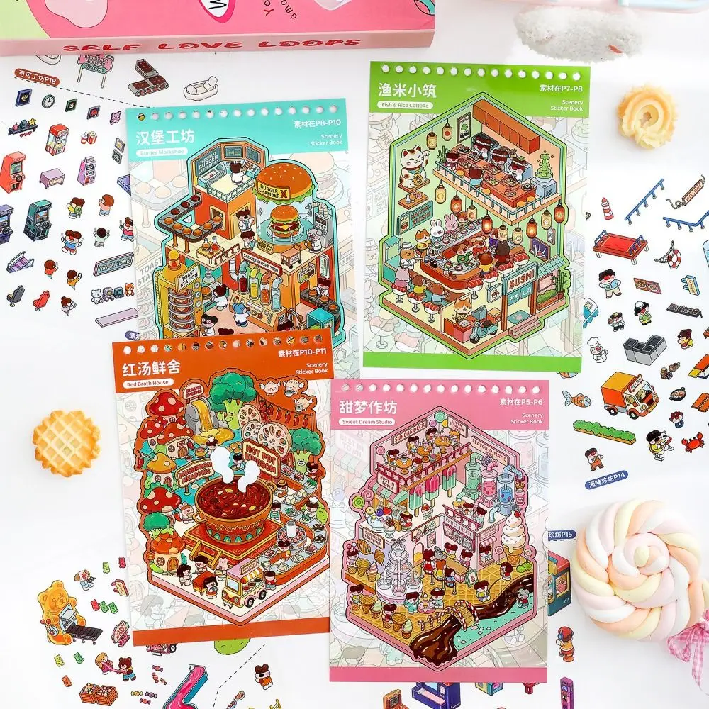 novo-livro-de-colecao-de-adesivos-de-paisagem-de-micro-cenarios-magicos-adesivos-de-cena-em-miniatura-3d-pet-para-colagem-adesivo-de-cena-de-cabana-diy