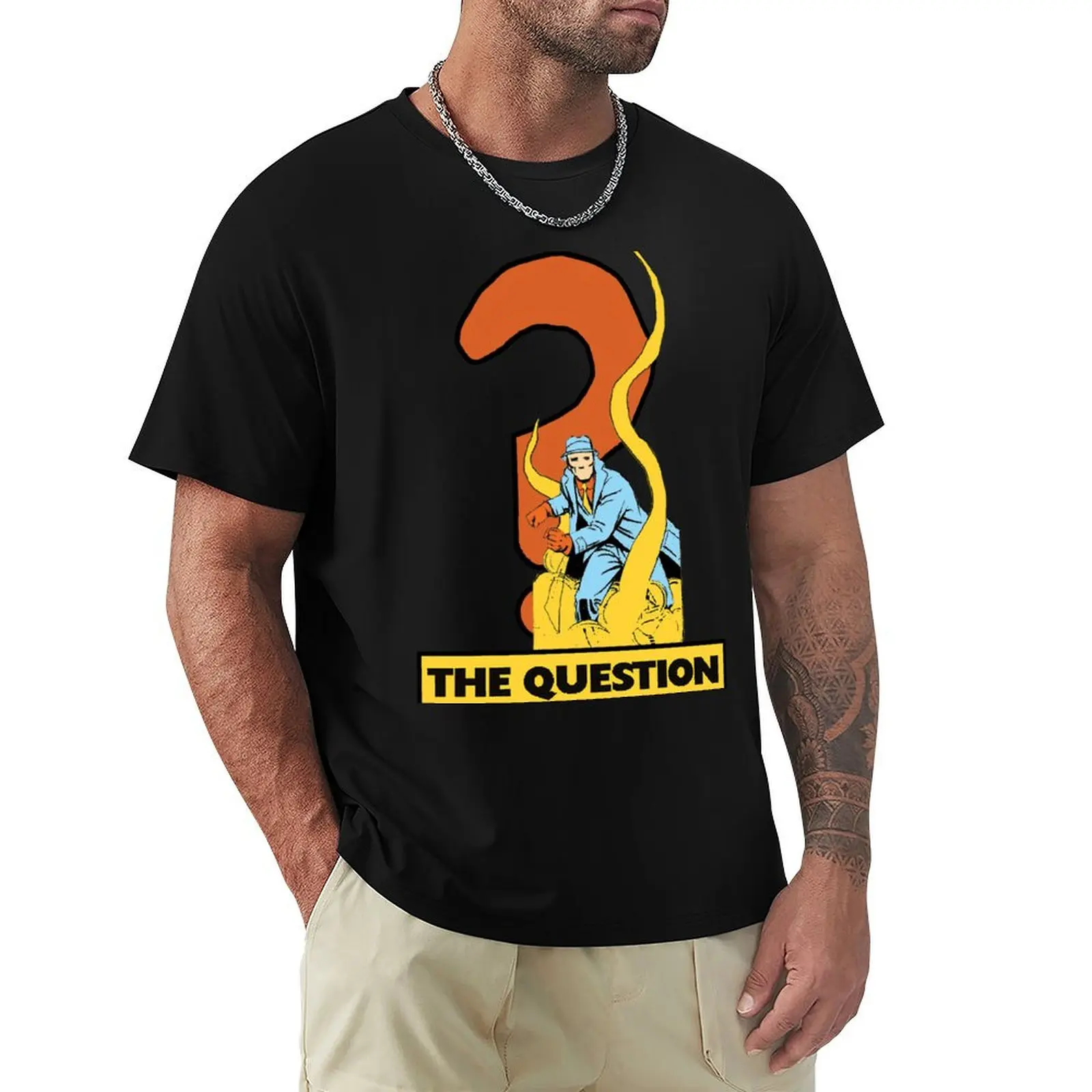 The Question Retro Design T-Shirt Festival Party Tee Top