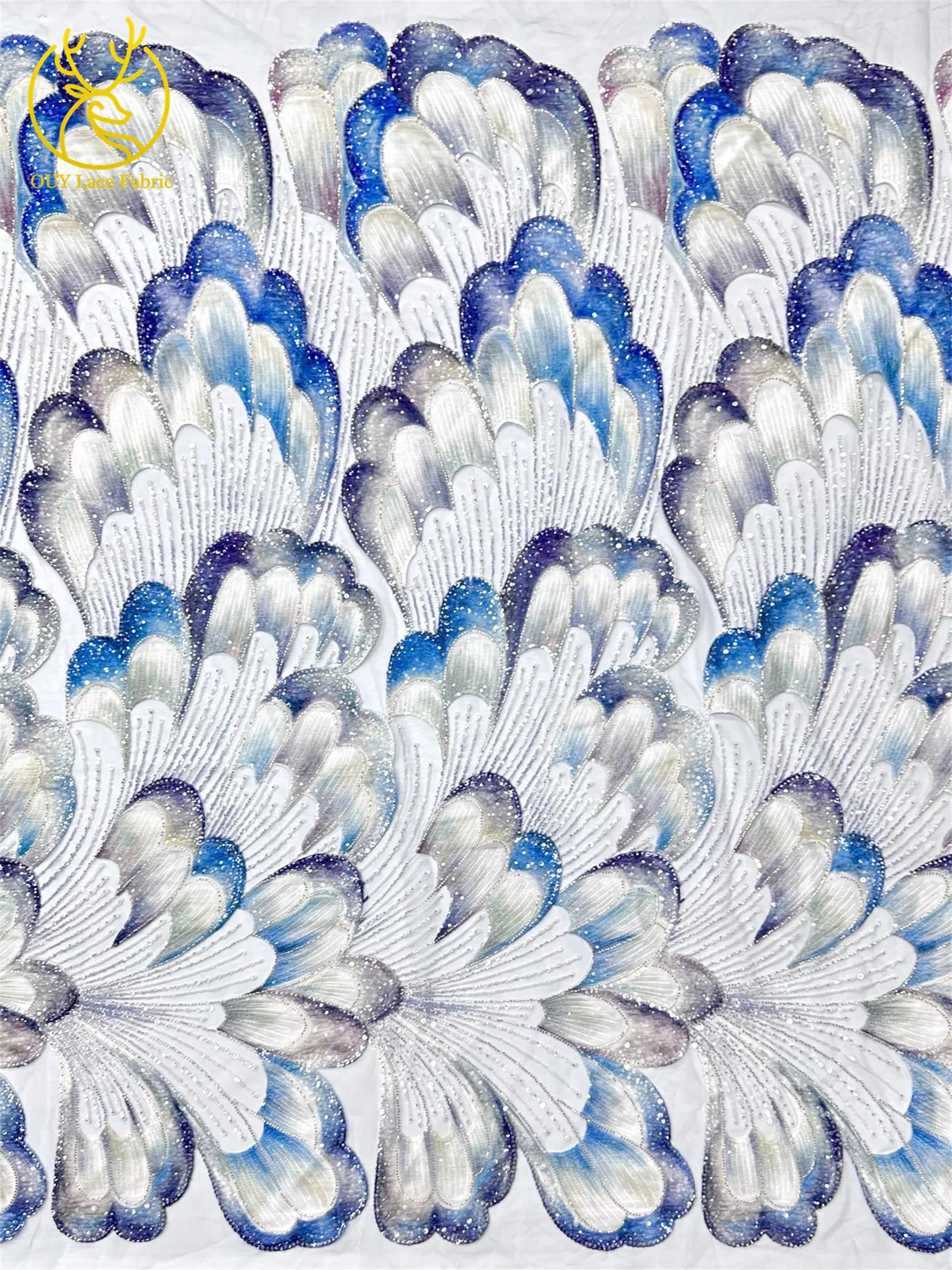 2026 Neues Design Afrikanischer Perlenstickerei-Spitzenstoff 5 Yards Französischer Perlenstickerei-Pailletten-Spitzenstoff zum Nähen von Damen-Abendkleidern – Detail 6