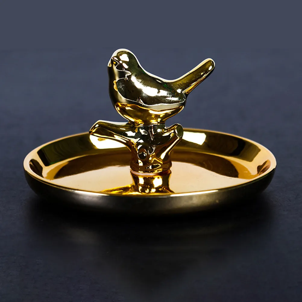 

Ceramic Jewelry Dish Tray Premium Porcelain Ring Holder for Rings Earrings Necklaces Desktop Organizer Home Decor Gift for Women