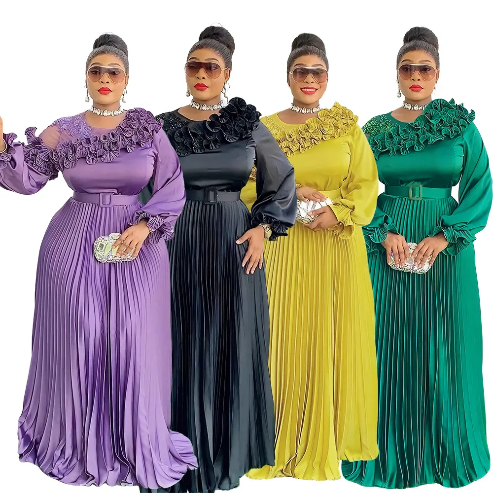 

Abaya Dubai Luxury Abayas African Muslim Fashion Dress Satin Boubou Robe Djellaba Femme Caftan Marocain Evening Party Dresses