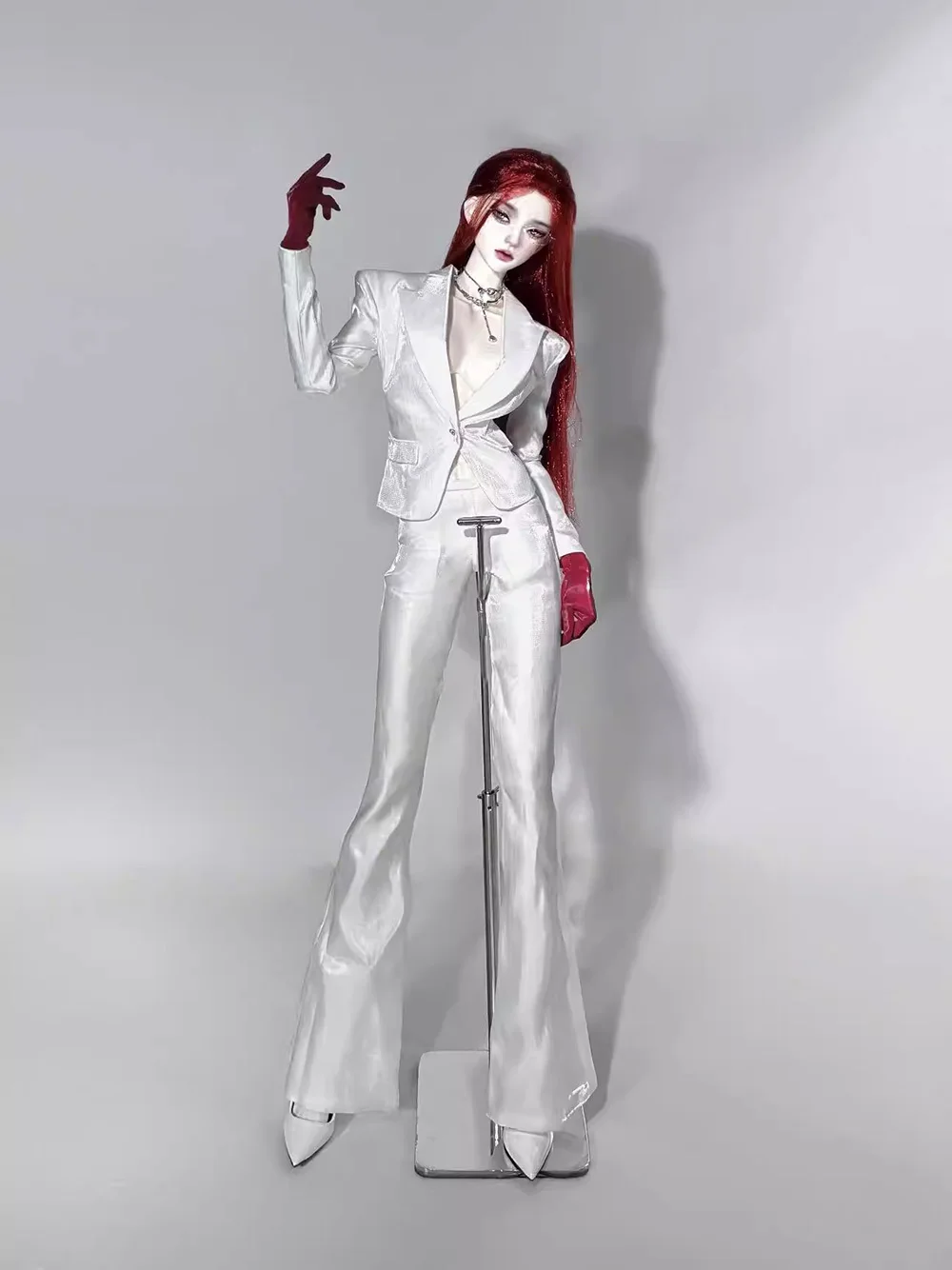 【30 days shipping】1/3 BJD Dolls Formal Pearlescent Satin Suit Set Neck Hanging Velvet  for dz70 impl68 dz71 Action Figure Toys