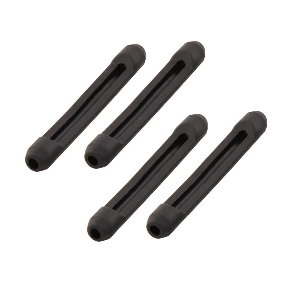 

4 Pcs Eye Glasses Anti-slip Leg Foot Cover Silicone Ear Hooks Sleeves Boots Black Miss